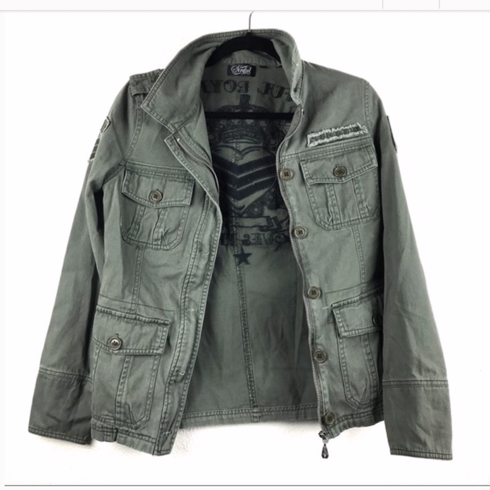 Sinful Green cargo army jacket